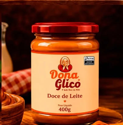 Pote de doce de leite artesanal Dona Glicó 400g